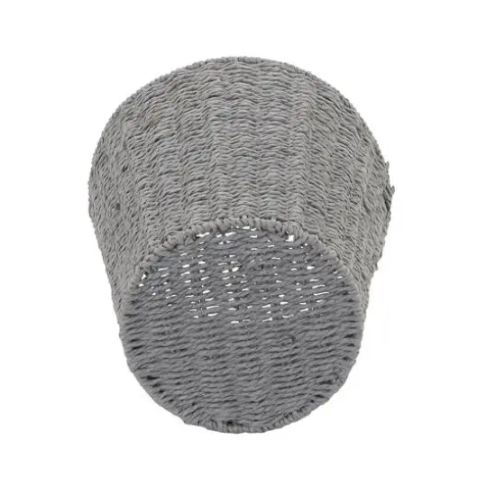 Household Essentials Gray Woven Paper Rope Waste Basket {6}
