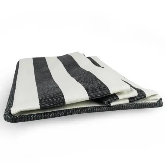 DII&reg; Medium Rectangle Stripes Paper Bin Black {7}