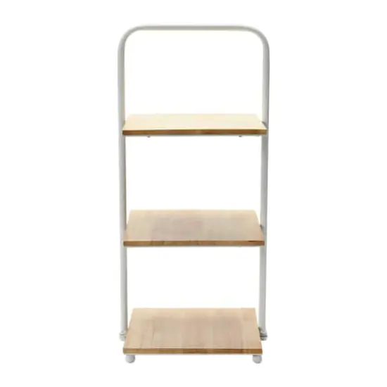 24'' White Modern Decorative Tray with 3 shelves {4}