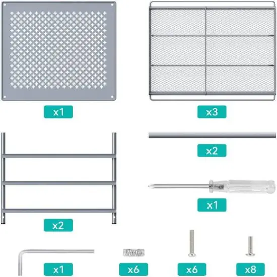 NEX&trade; 3-Tier 18-Bottle Metal Spice Rack with Drawer Organizer {5}