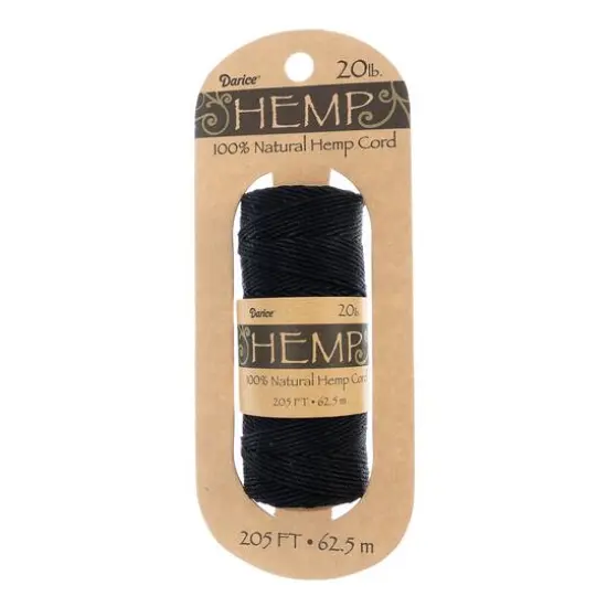 John Bead 20lb. Natural Hemp Cord Spool Black {1}