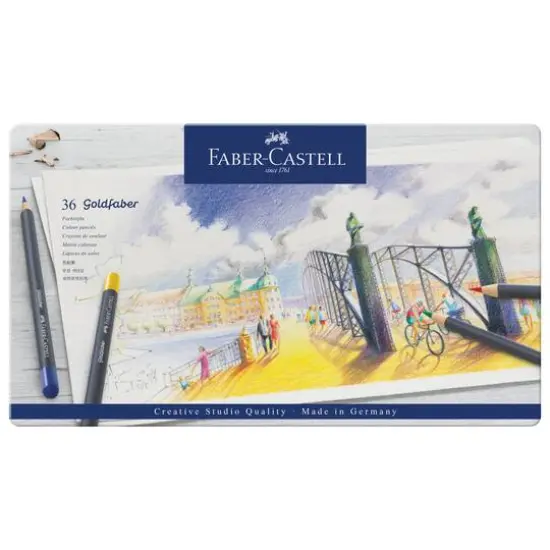 Faber-Castell&reg; Goldfaber Colored Pencil Tin 36 Color Set {1}