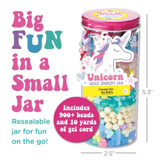 Creativity for Kids&reg; Unicorn Bead Jewelry Jar {9}