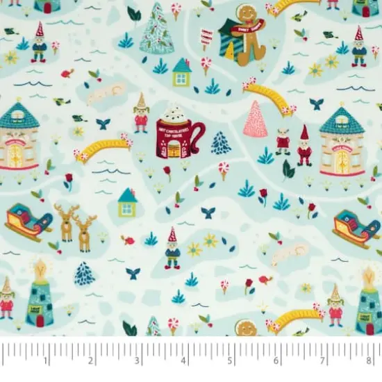 SINGER Christmas Santa's Village 5 Piece Fat Quarter Bundle {4}