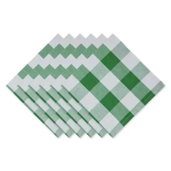 DII&reg; Buffalo Check Oversized Napkin, 6ct. Shamrock Green/White {1}