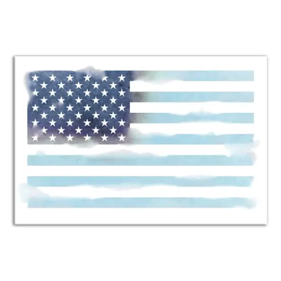 Nautical American Flag Canvas Wall Art {1}