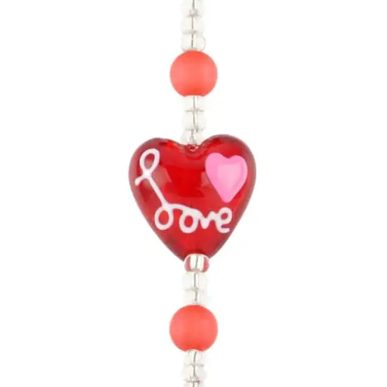 Red Lampwork Glass Love Heart Beads by Bead Landing&trade; {1}