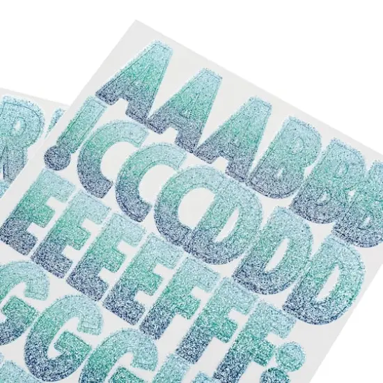 Blue Glitter Ombre Alphabet Stickers by Recollections&trade; {3}