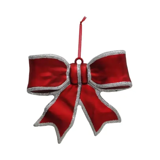 9.25" Jumbo Bow Ornament by Ashland® Red/Silver {1}