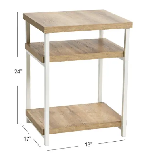 Household Essentials Jamestown 2-Shelf End Table Coastal Oak {6}