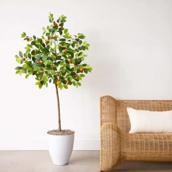 5ft. Potted Artificial Tangerine Tree {3}