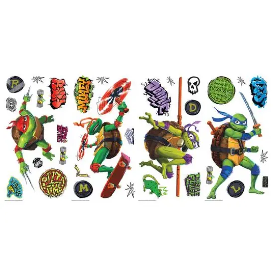 RoomMates Teenage&nbsp;Mutant&nbsp;Ninja Turtles&nbsp;Mutant&nbsp;Mayhem&nbsp;Characters&nbsp;Peel & Stick Wall Decals {6}