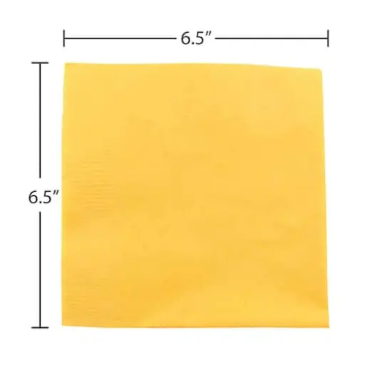 JAM Paper Medium Lunch Napkins, 100ct. Yellow {4}