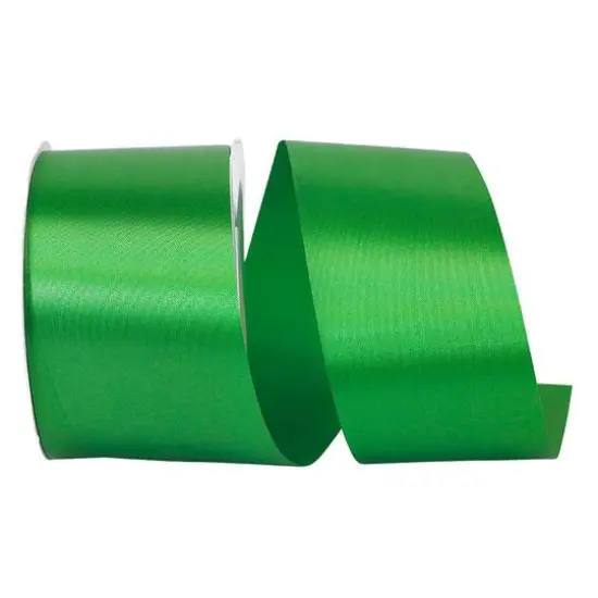 JAM Paper 2.5" x 50yd. Single Face Satin Allure Ribbon Emerald {1}
