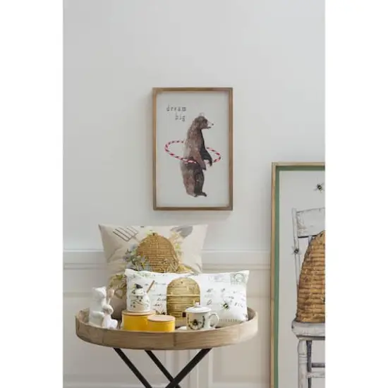 Hello Honey&reg; 7" White Bear Shaped Honey Pot & Bamboo Dipper {5}