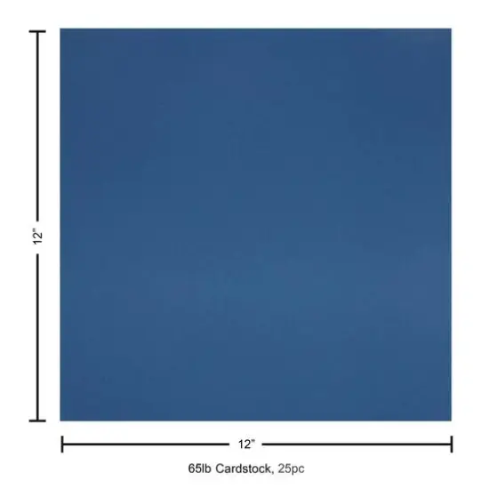 PA Paper™ Accents 12" x 12" 65lb. Cardstock, 25 Sheets Blue Velvet {5}