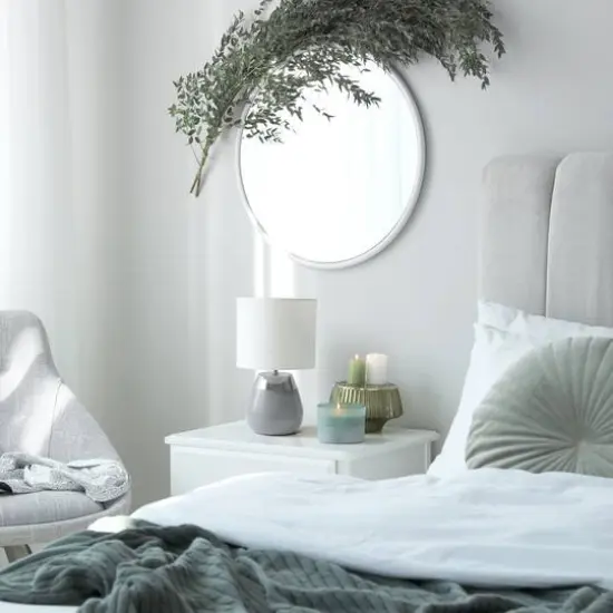 Simple Designs 14" Metal Touch Table Lamp Gray And Chrome Base {7}