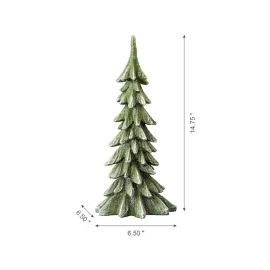 Glitzhome&reg; 14.75" Green Christmas Tree Table D&eacute;cor {6}