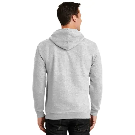 Port & Company&reg; Tall Essential Fleece Full-Zip Hooded Sweatshirt Ash {5}