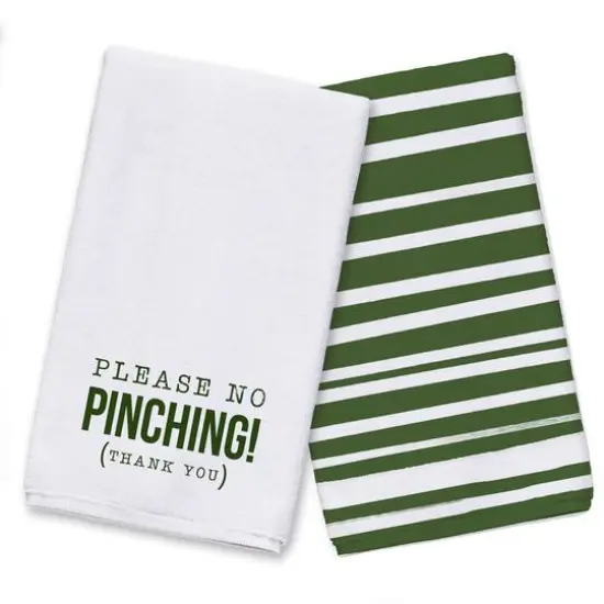 Please No Pinching Stripes 2 Tea Towel Set of 2 {1}
