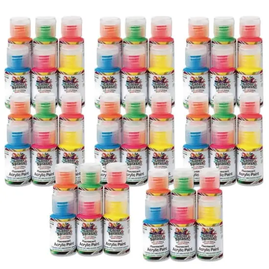 Color Splash!&reg; Neon 6 Color Acrylic Paint Set, 8ct. {1}
