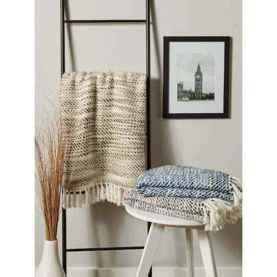 DII&reg; Natural Tone Diagonal Stripe Acrylic Throw {9}