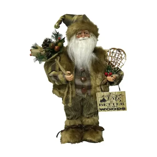 Santa's Workshop 15" Woodsman Claus Figurine {3}