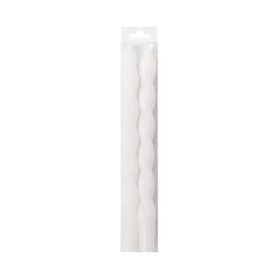 10" Unscented Twist Taper Candles, 2ct. by Ashland&reg; White {1}