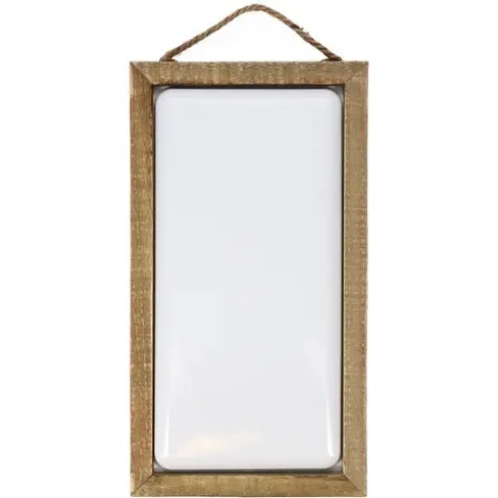 Hampton Art&trade; White Rustic 8" x 15" Framed Enamel {3}