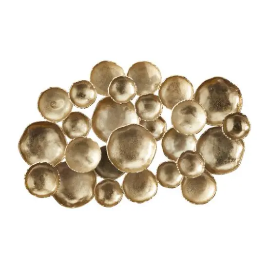 Gold Aluminum Modern Wall Decor, 43" x 4" x 29" {1}