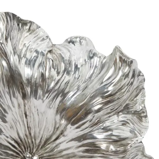Silver Polystone Eclectic Floral Wall D&eacute;cor Set {4}