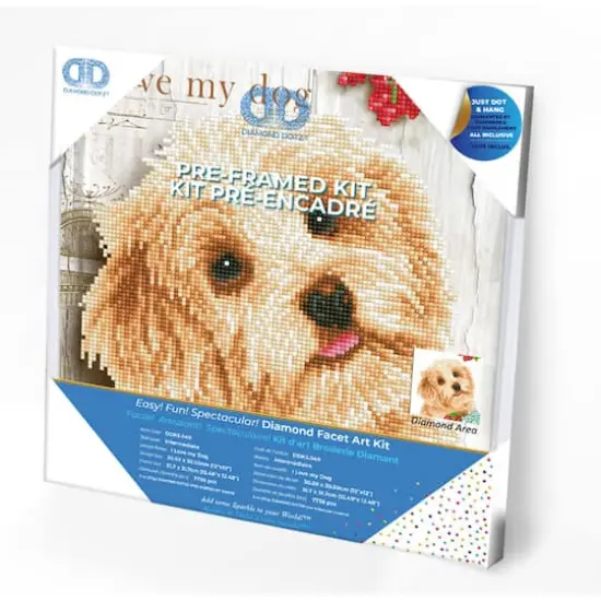Diamond Dotz&reg; Intermediate I Love My Dog with Frame Diamond Painting Kit {4}