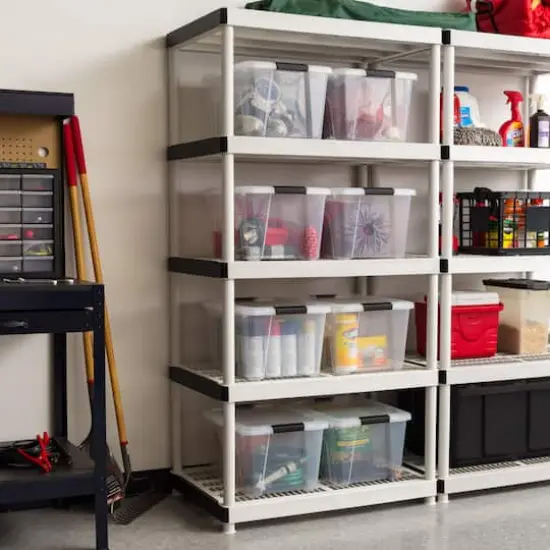 IRIS&reg; 32qt. Buckled Clear Boxes with Clear Buckle Lids, 4ct. {25}