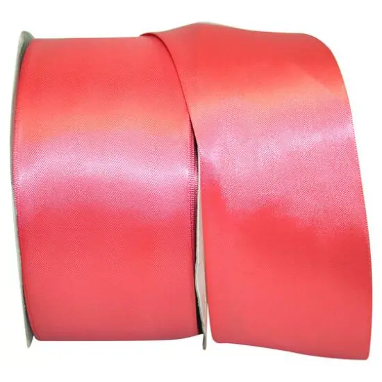 JAM Paper 2.5'' x 50yd. Double Face Satin Ribbon Watermelon {1}