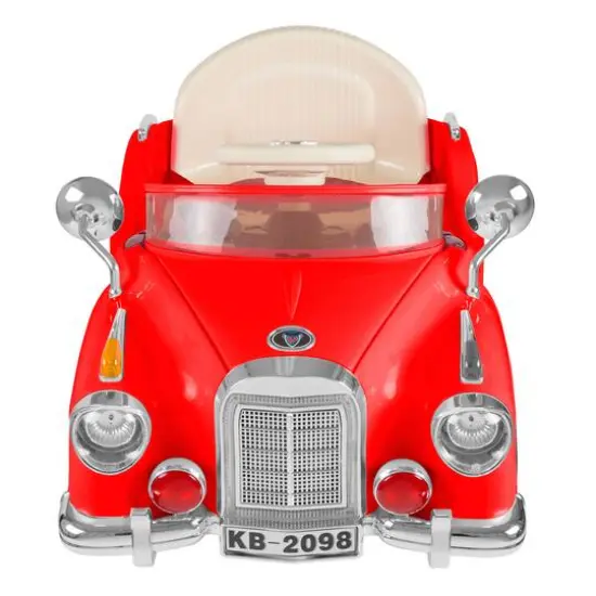 Toy Time Bright Red Battery Powered Ride-On Classic Coupe Car {4}