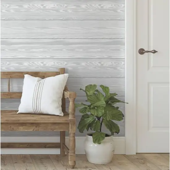 RoomMates Raised Shiplap Peel & Stick Wallpaper Dark Gray {7}