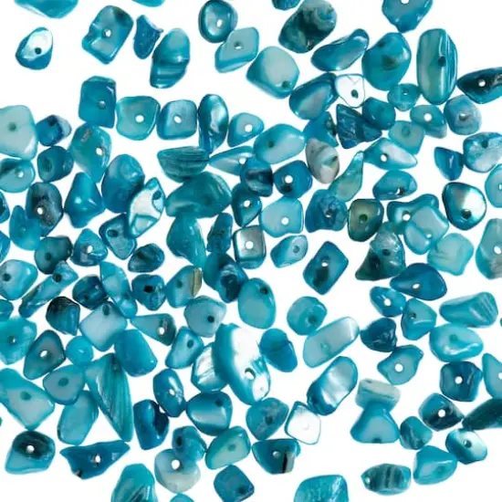 John Bead Natural Stone Chip Beads, 100g Aquamarine {3}