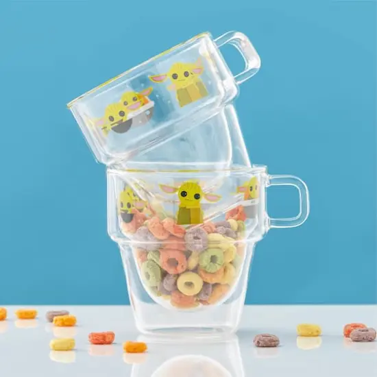 JoyJolt&reg; Star Wars&trade; The Mandalorian&trade; 11.5oz. The Child Band Double Walled Glass Mugs, 4ct. {5}