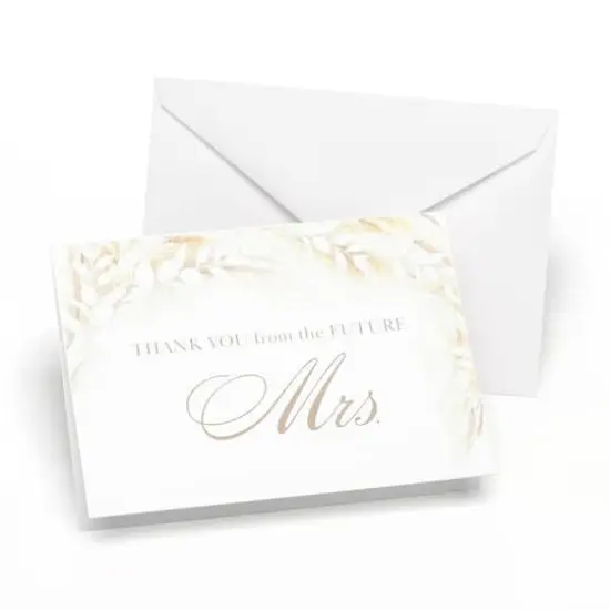 Hortense B. Hewitt Co. Dried Floral Bridal Shower Thank You Cards {1}
