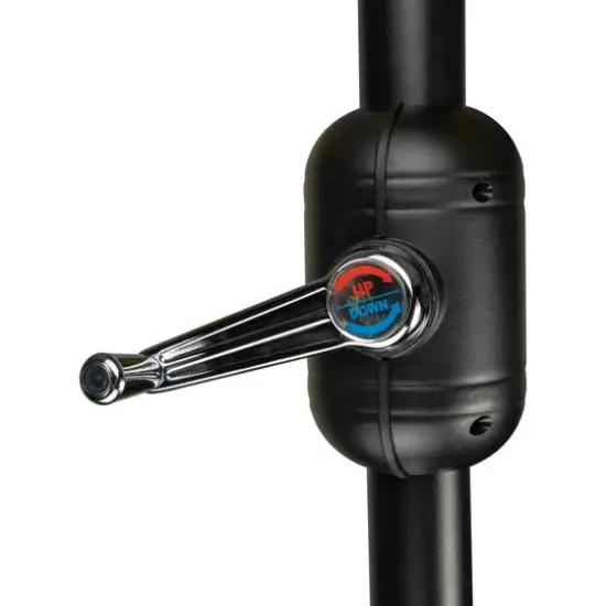9.75ft. Outdoor Patio Market Umbrella with Hand Crank & Tilt Black {6}