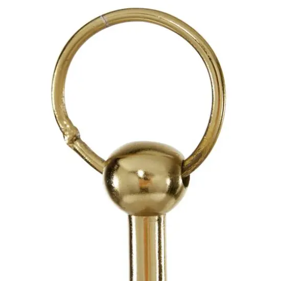 Gold Stoneware & Aluminum 3 Tier Tray Stand {5}