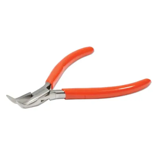 The Beadsmith&reg; 4.75" Red Bent Chain Nose Pliers {5}