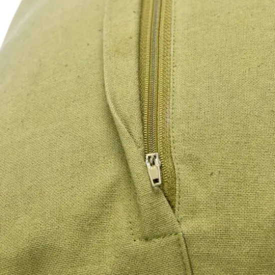 Hello Honey&reg; 20" Square Quilted Velvet Pillow Cover with Channel Stitch Green {6}