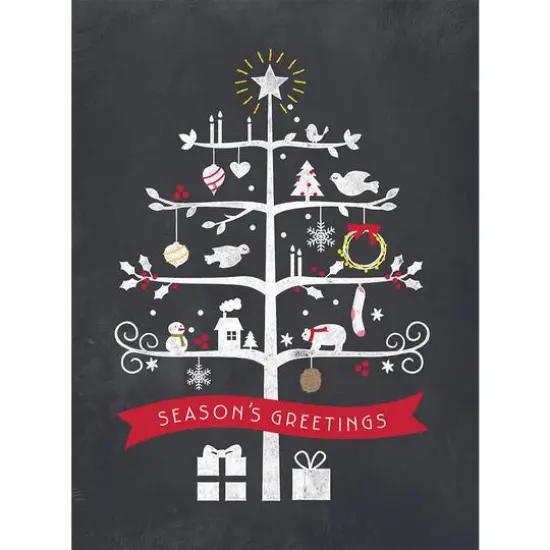 JAM Paper 6.25" x 4.625" Season's Greetings Chalkboard Assorted Card Set, 25ct. {6}