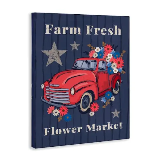Stupell Industries Farm Fresh Patriotic Market Canvas Wall Art {4}