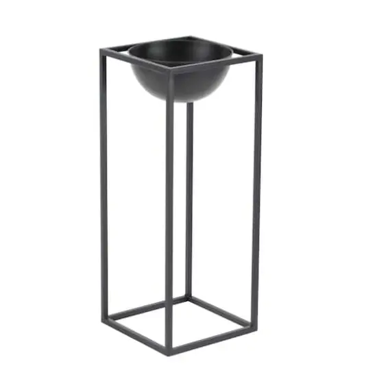 Black Metal Modern Planter Set {3}