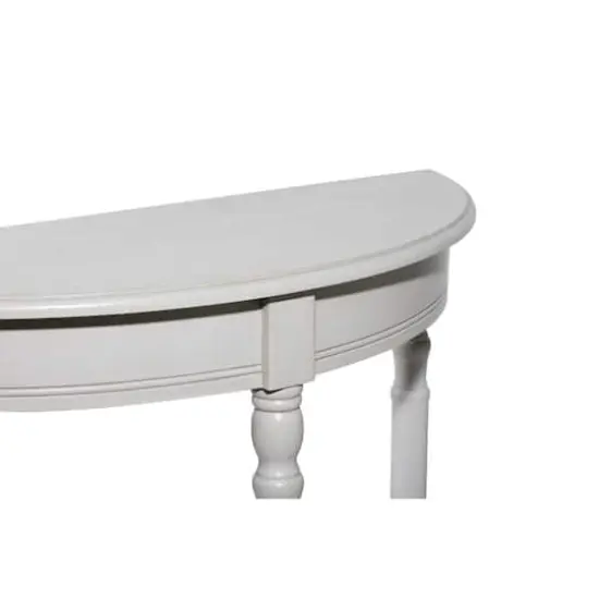 32" Light Gray Traditional Wooden Console Table {4}
