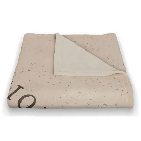 50" x 60" Floral Boutique Mod Sign Coral Fleece Blanket {4}