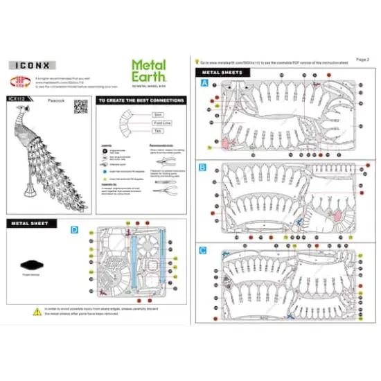 Metal Earth&reg; Premium Series Peacock Metal Model Kit {12}