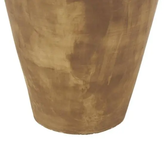Brown Ceramic Antique Style Distressed Patina Vase {6}